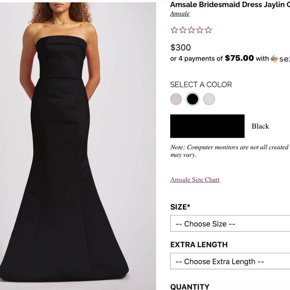 Amsale Jaylin Bridesmaid Dress